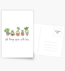 ALL THINGS GROW WITH LOVE Postcards