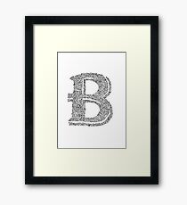 Stylized Letter B Art Framed Print