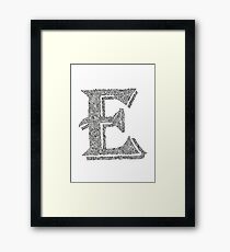 Stylized Letter E Art Framed Print