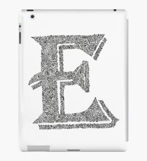 Stylized Letter E Art iPad Case/Skin