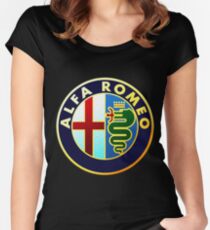 LOGO ALFA ROMEO Women's Fitted Scoop T-Shirt