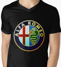 LOGO ALFA ROMEO Men's V-Neck T-Shirt