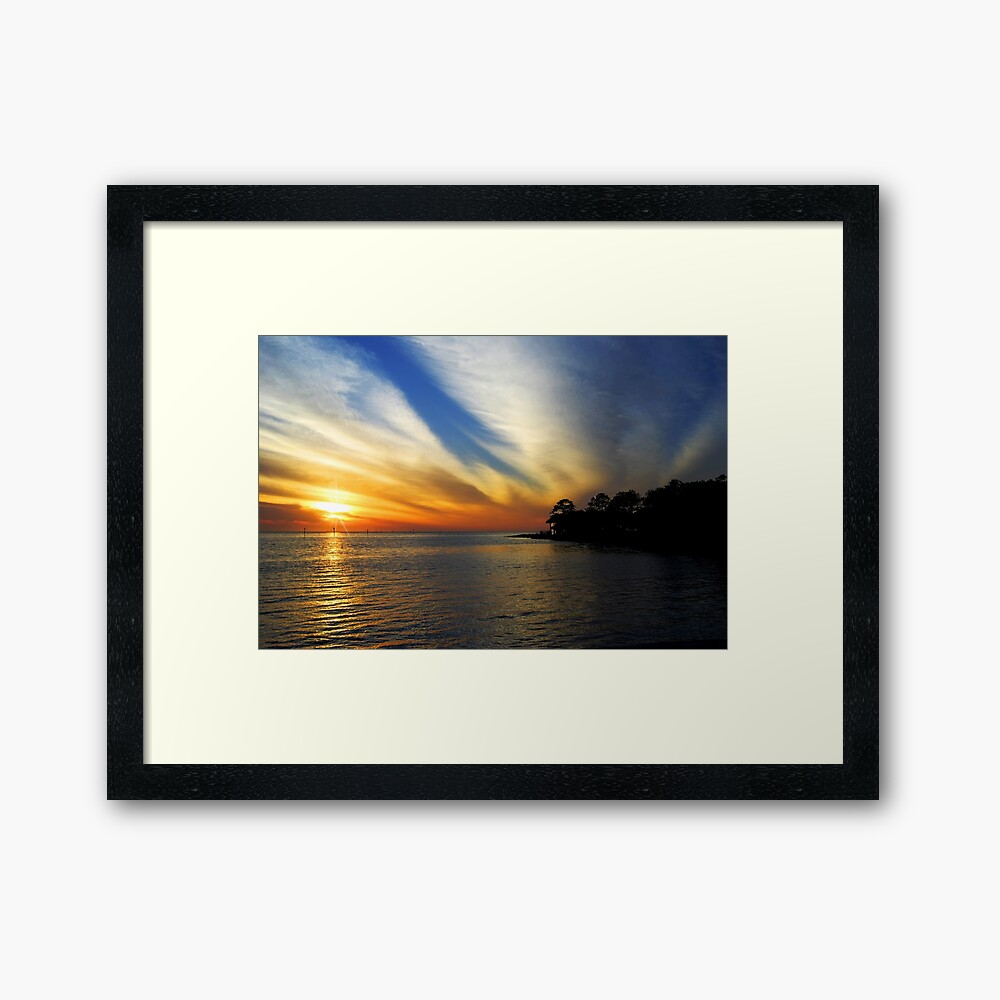 "Gulf of Mexico Sunset" Framed Art Print by designingjudy Redbubble