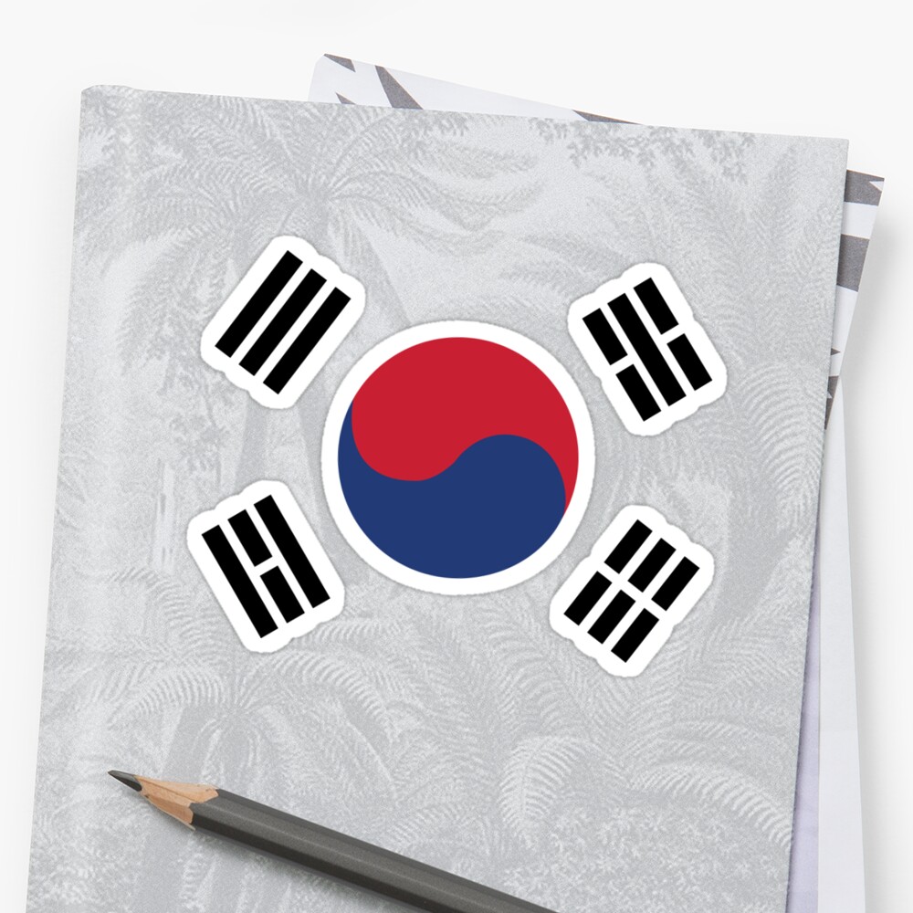  South  Korea  Sticker  by wickedcartoons Redbubble