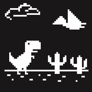 Google Offline Dinosaur Game - Trex Runner Poster for Sale by DannyAndCo