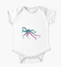 Vector illustration with octopus One Piece - Short Sleeve