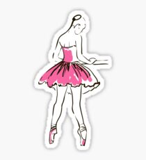 sketch of girl's ballerina Sticker