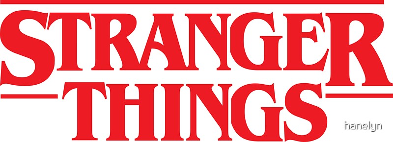 "STRANGER THINGS SOLID LOGO" Stickers by hanelyn  Redbubble