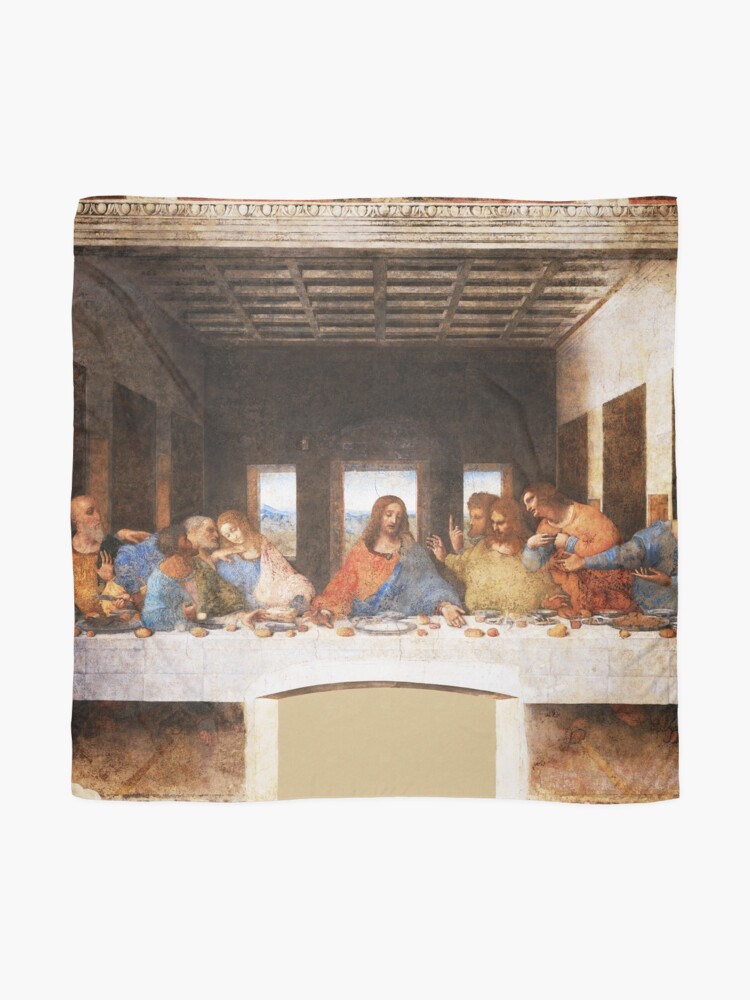 Alternate view of The Last Supper by Leonardo Da Vinci Scarf