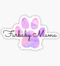 Furbaby Mama Pink Paw Sticker