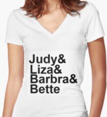 Camiseta entallada de cuello en V Judy Garland, Liza Minnelli, Barbra Streisand, Bette Midler