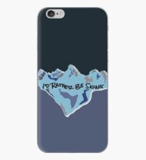 Ich würde lieber Ski fahren - Blau iPhone-Hülle & Cover
