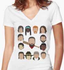Who did Negan kill? Women's Fitted V-Neck T-Shirt