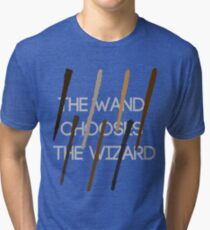 The Wand Chooses The Wizard Tri-blend T-Shirt
