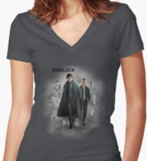 BBC Sherlock Women's Fitted V-Neck T-Shirt