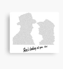 Casablanca Ending Scene Image and Dialogue Canvas Print