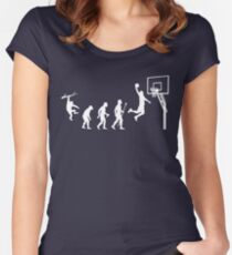 Basketball Evolution Funny T Shirt Women's Fitted Scoop T-Shirt