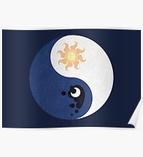 Celestia and Luna Yin Yang Poster