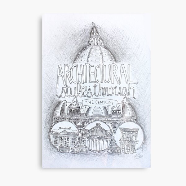 Architecture Through the Century Metal Print