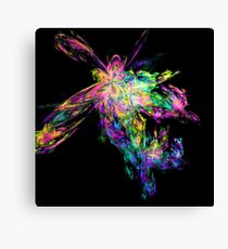 Rainbow coloured fractal design - titled Rainbow Explosion Canvas Print