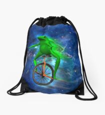 dat boi space shirt (high resolution) Drawstring Bag