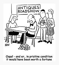 Oops - Antiques Roadshow expert drops an item Photographic Print