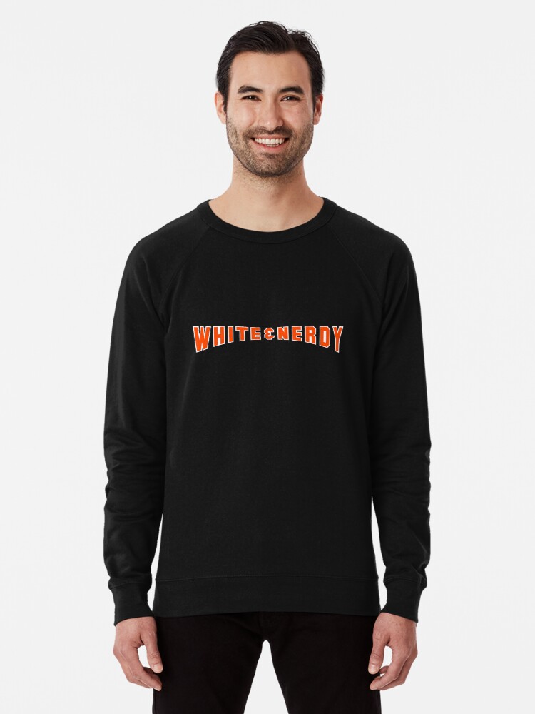 White And Nerdy Lightweight Sweatshirt By Tamart Redbubble
