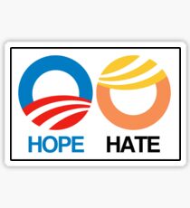 Hope vs. Hate Sticker