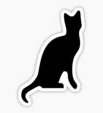 Black Cat Smooth Silhouette Sticker
