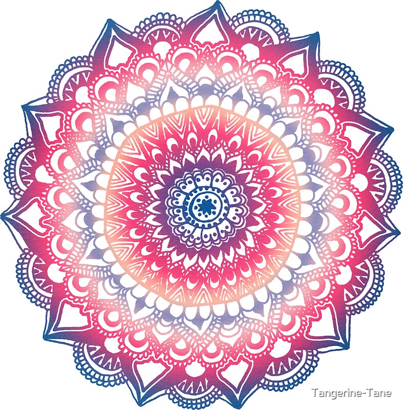 ocean sunset mandala stickers by tangerinetane  redbubble ocean sunset mandala stickers by tangerinetane  redbubble