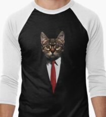 The Jacket Cat Men's Baseball ¾ T-Shirt