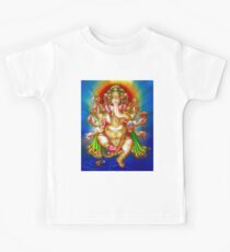 "GANESHA HINDU GOD" Vintage Deity Print Kids Tee