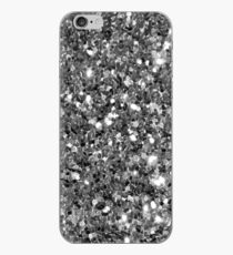 Silver Sparkly Confetti Glitter iPhone Case