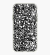 Silver Sparkly Confetti Glitter iPhone Case