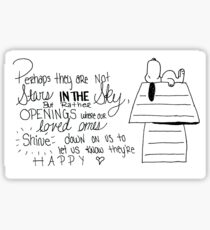 Snoopy Quote Sticker