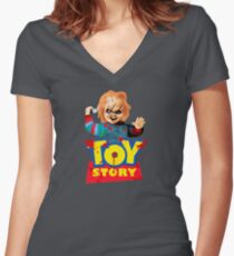 Chucky - A Toy Story (Parody) Women's Fitted V-Neck T-Shirt