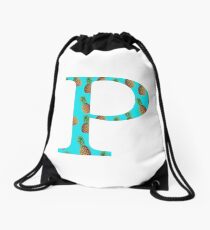 Rho Pineapple Letter Drawstring Bag