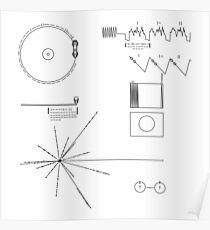 Die Goldene Schallplatte der Voyager Poster