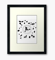 Flache Erdkarte Gerahmtes Wandbild