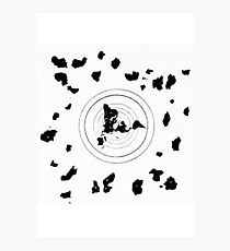 Flat Earth Map Photographic Print