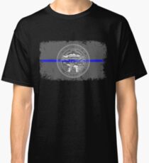 Blue Line Nebraska State Flag Classic T-Shirt