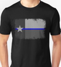 Blue Line Texas State Flag Unisex T-Shirt