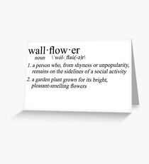 define: wallflower Greeting Card