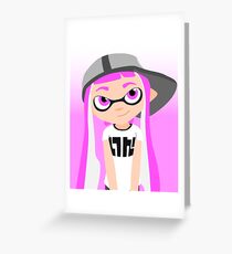 Splatoon - Inkling girl Pink HD (Actualized 08/13/2016) Greeting Card