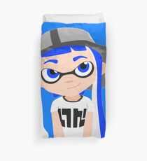 Splatoon - Inkling girl Blue HD (Actualized 08/13/2016) Duvet Cover