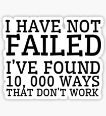 Pegatina Thomas Edison Cita Cool Motivación Inspiradora