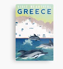 Greece Travel Poster Metal Print