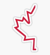 Red half maple leaf Sticker