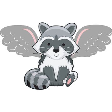 Raccoon - Moon - Sticker