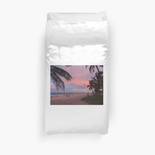 Pink Florida Sunset Duvet Cover